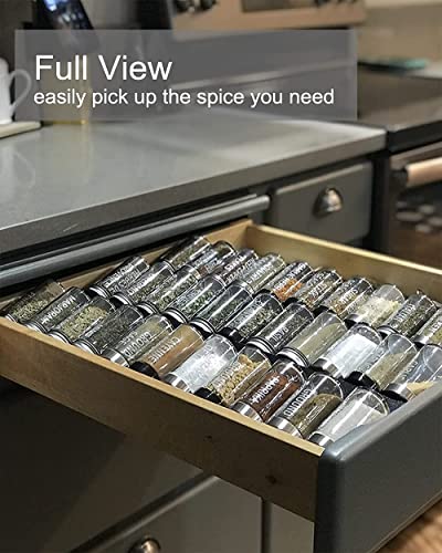 Artibear Expandable Spice Rack Drawer Organizer for 8" to 24" Kitchen Cabinets Drawer Tray, Set of 9 - Image 5