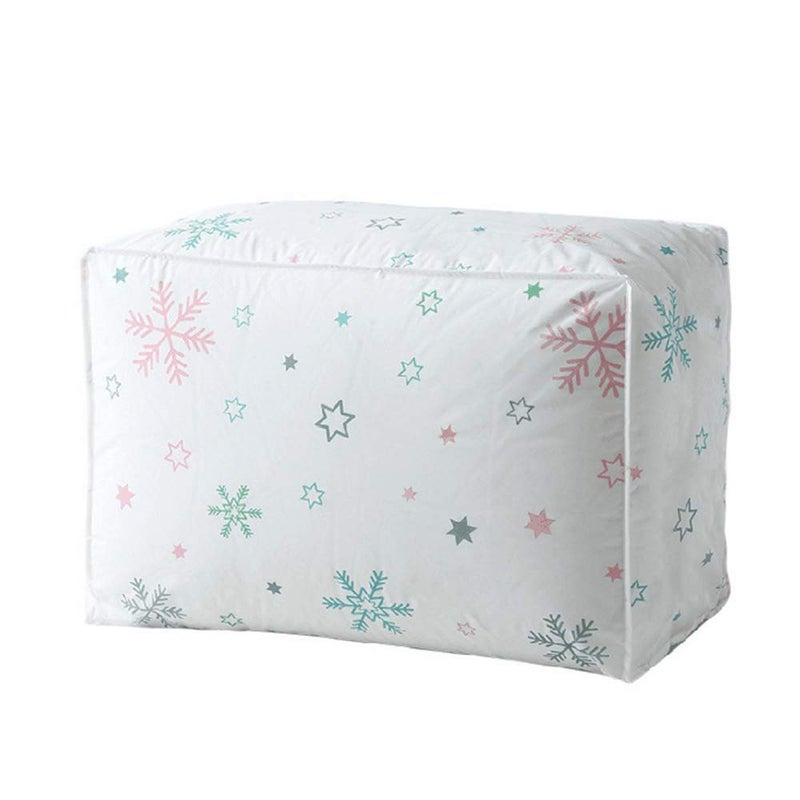 Botash Under bed blanket storage bag with zip lockwaterproof folding printed washable transparent blanket organizer bags cover for wardrobe home travelling1pcsmulticolour - Image 1
