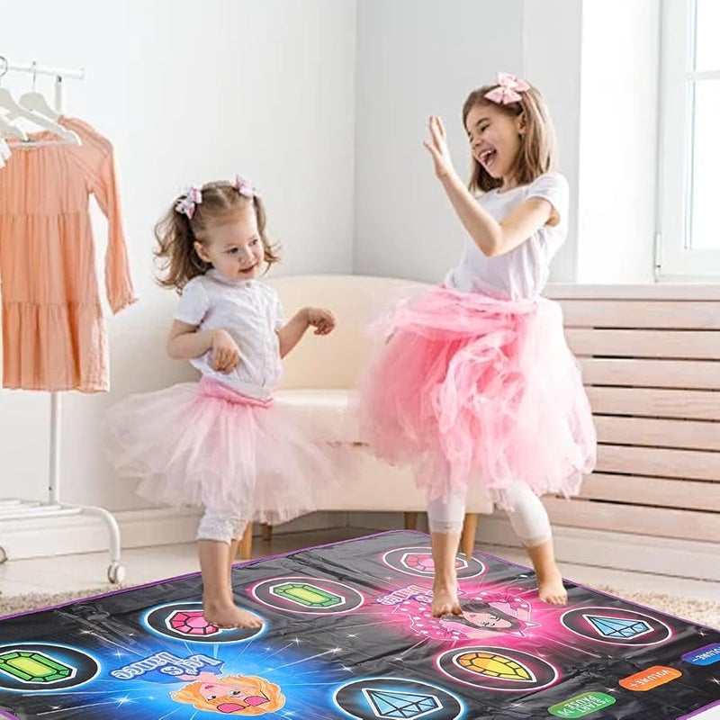 Kids Dance Mat with Lights 2 Player Mode 6 Game Modes Interactive Music Playmat Toy for Ages 3 12 - Image 3