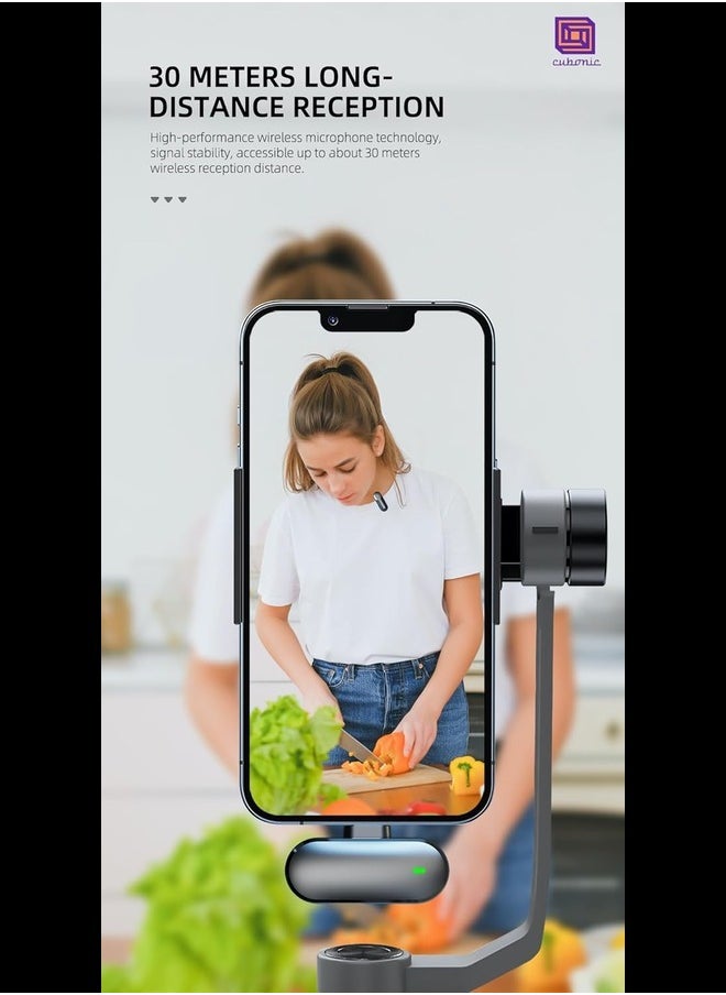 Wireless Lavalier Microphone Compatible for All Devices for YouTube/Reel/Shorts/Videos/Meeting/Teaching/Conference (K81 for Type-C and iPhone)