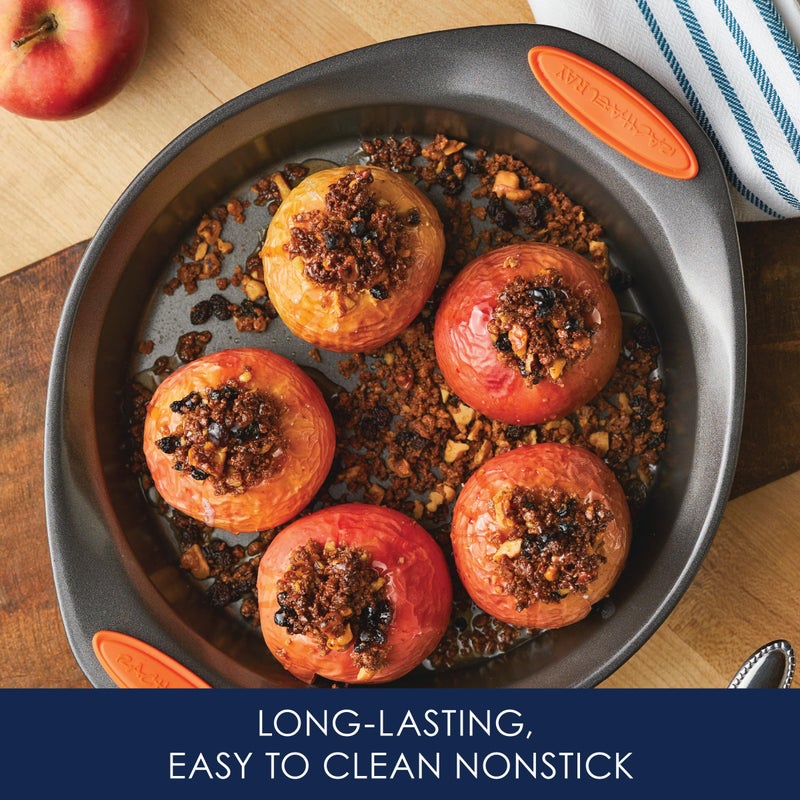 Rachael Ray Yum -o! Nonstick Bakeware Baking Pan With Grips / Nonstick Cake Pan With Grips, Round - 9 Inch, Gray - Image 2