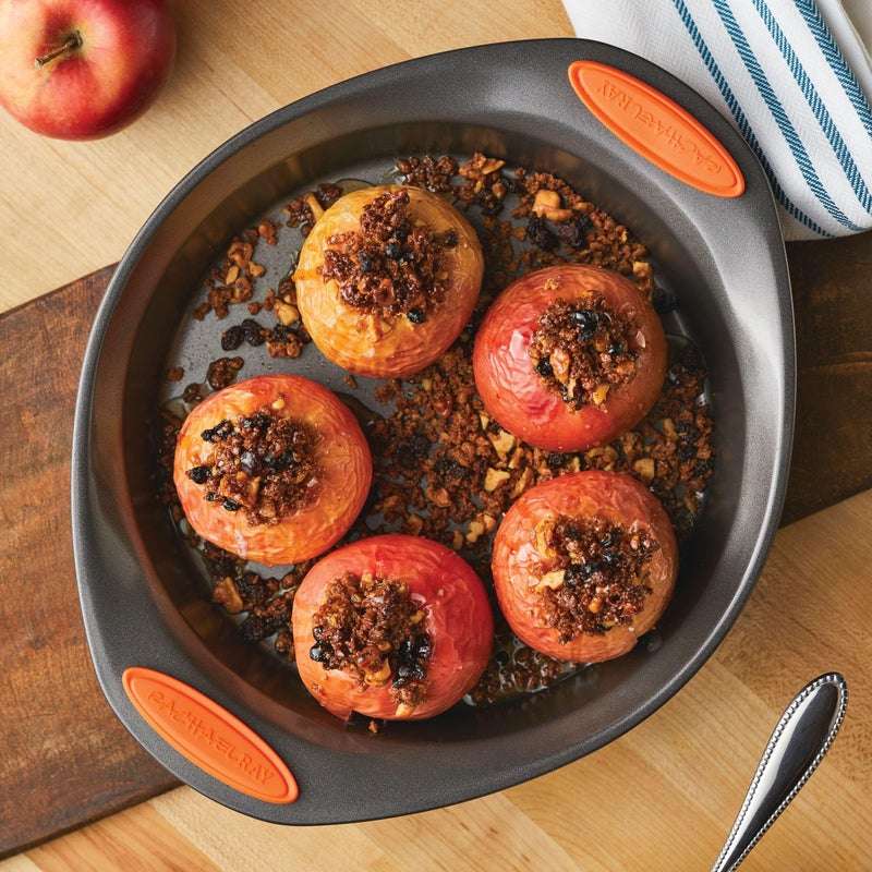 Rachael Ray Yum -o! Nonstick Bakeware Baking Pan With Grips / Nonstick Cake Pan With Grips, Round - 9 Inch, Gray - Image 4