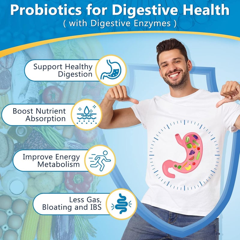 NATURE TARGET Probiotics for Men Digestive Health with Enzymes  Prebiotics 100 Billion CFUs Mens Probiotics with Saw Palmetto  Cranberry for Prostate  Urinary Tract Health 90 Veggie Capsules - Image 2
