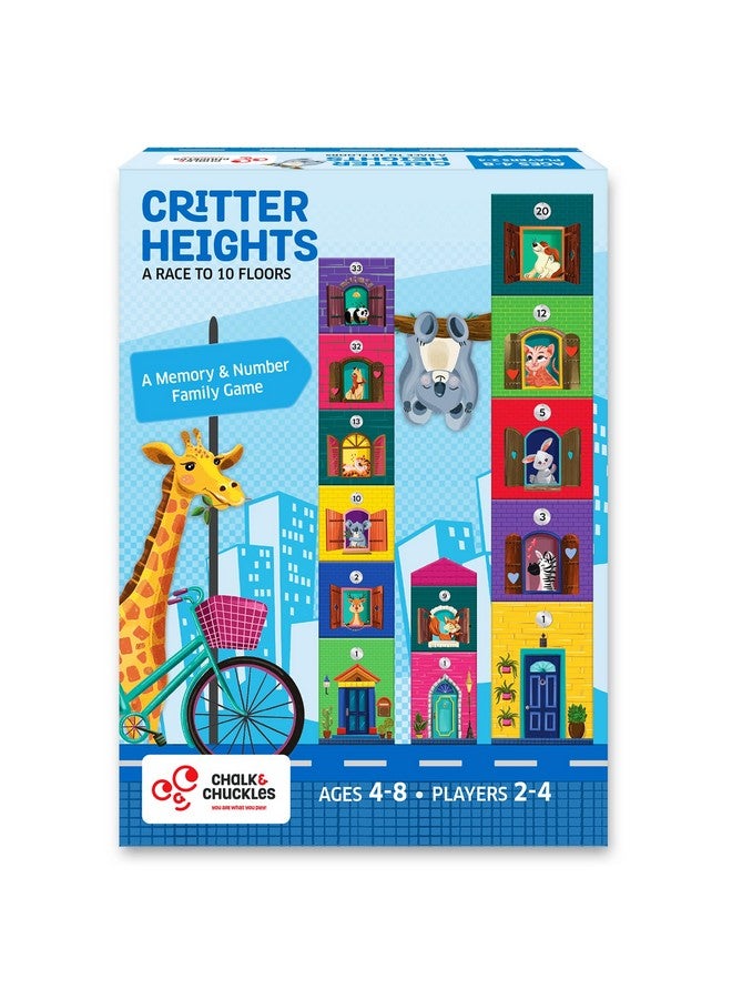 Chalk and Chuckles Critter Heights Memory Game - Build Your Building Challenge for Kids Ages 4-8 - Image 1
