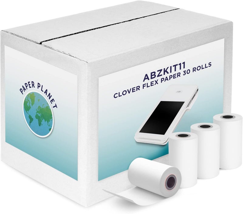 PaperPlanet Thermal Receipt Paper for Clover Flex | 30 Rolls | Compatible with Clover POS models C400 C401 C403 C405 C406 - Image 1