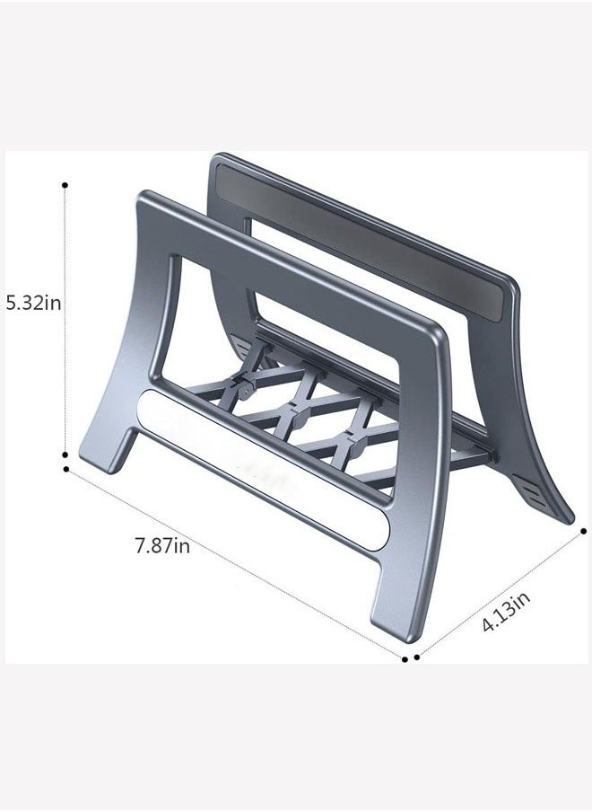 Arabest - Vertical Laptop Stand Holder,Desktop Stand Multifunctional Gravity Storage Laptop Stands, Fits All MacBook, Surface, Tablet, iPad and Gaming Laptops, Space-Saving - Image 1