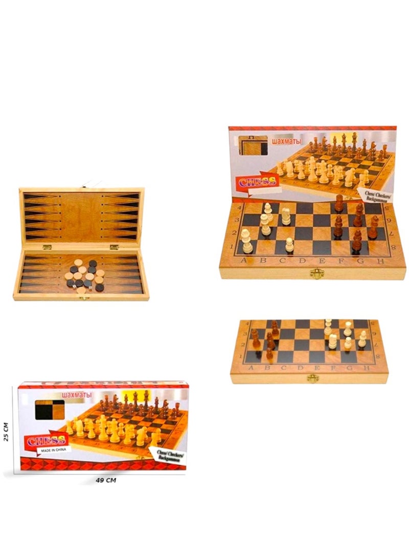 صندوق العاب مجموعة شطرنج سفر مغناطيسية قابلة للطي وخفيفة الوزن وممتعة ومحببة - 25 × 49 سم - Image 2