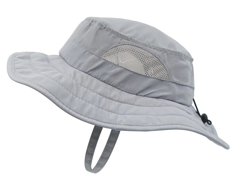 Connectyle Kids UPF 50+ Bucket Sun Hat UV Sun Protection, Light Grey, 2-6T - Image 1