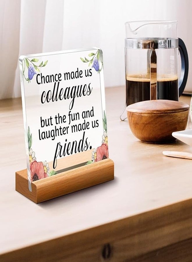 Bs amor Inspirational Gift Ideas Thank You Gifts for Women Men Friends - Colleague Appreciation Gifts for Coworker - Motivational Quote Clear Desk Sign Decor (5 x 4 Inches) - Image 3