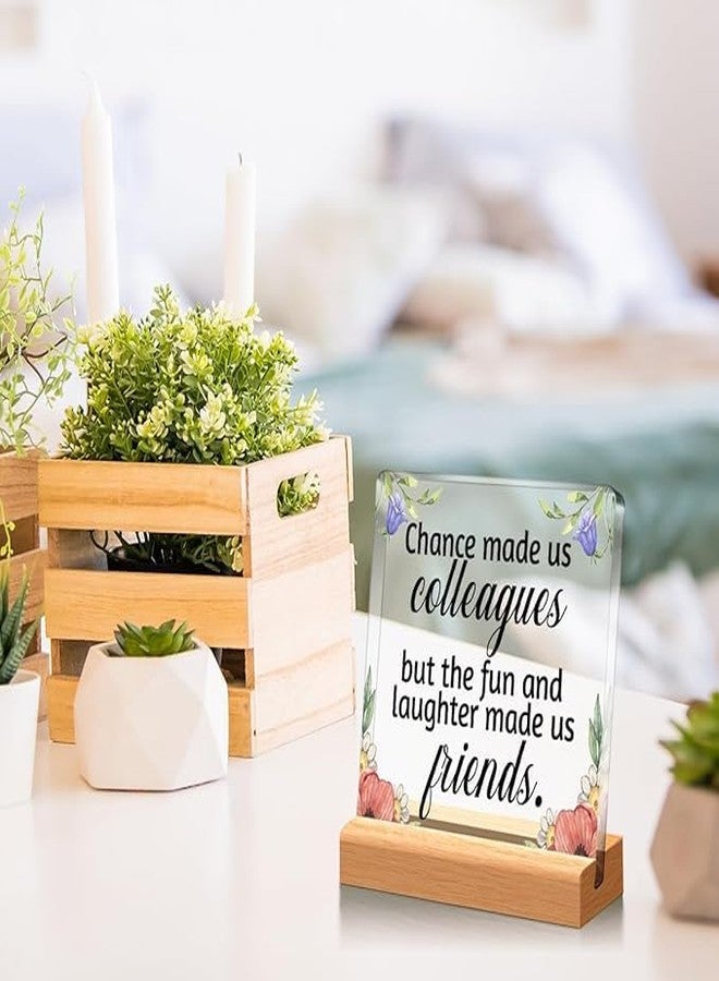 Bs amor Inspirational Gift Ideas Thank You Gifts for Women Men Friends - Colleague Appreciation Gifts for Coworker - Motivational Quote Clear Desk Sign Decor (5 x 4 Inches) - Image 5