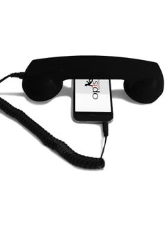 Cell Phone Handset/Retro Phone Handset/Handset for Mobile/Old School Cell Phone/Old Telephone Headset/Cell Phone Receiver/Handheld Receiver Cell Phone – 60s Micro by Opis, Germany (Black)