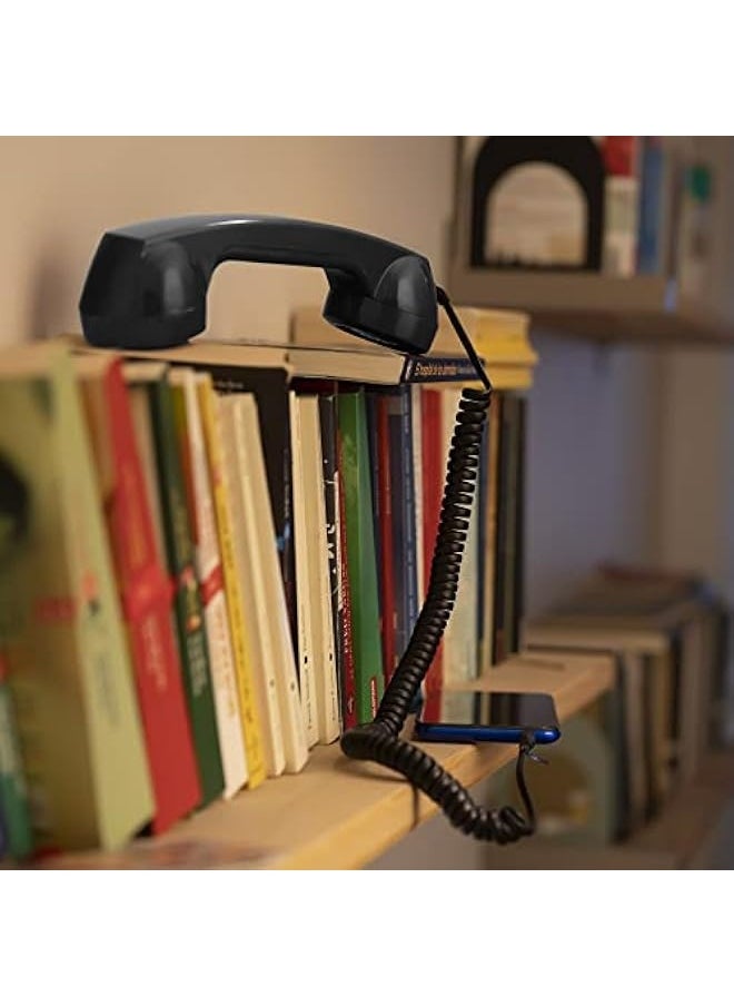 Generic - Cell Phone Handset/Retro Phone Handset/Handset for Mobile/Old School Cell Phone/Old Telephone Headset/Cell Phone Receiver/Handheld Receiver Cell Phone – 60s Micro by Opis, Germany (Black) - Image 1