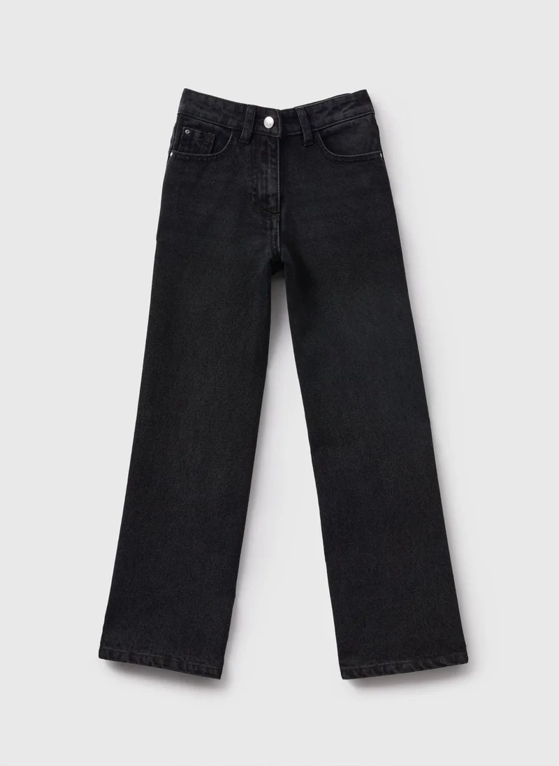 Matalan Girls Black Wide Leg Jeans