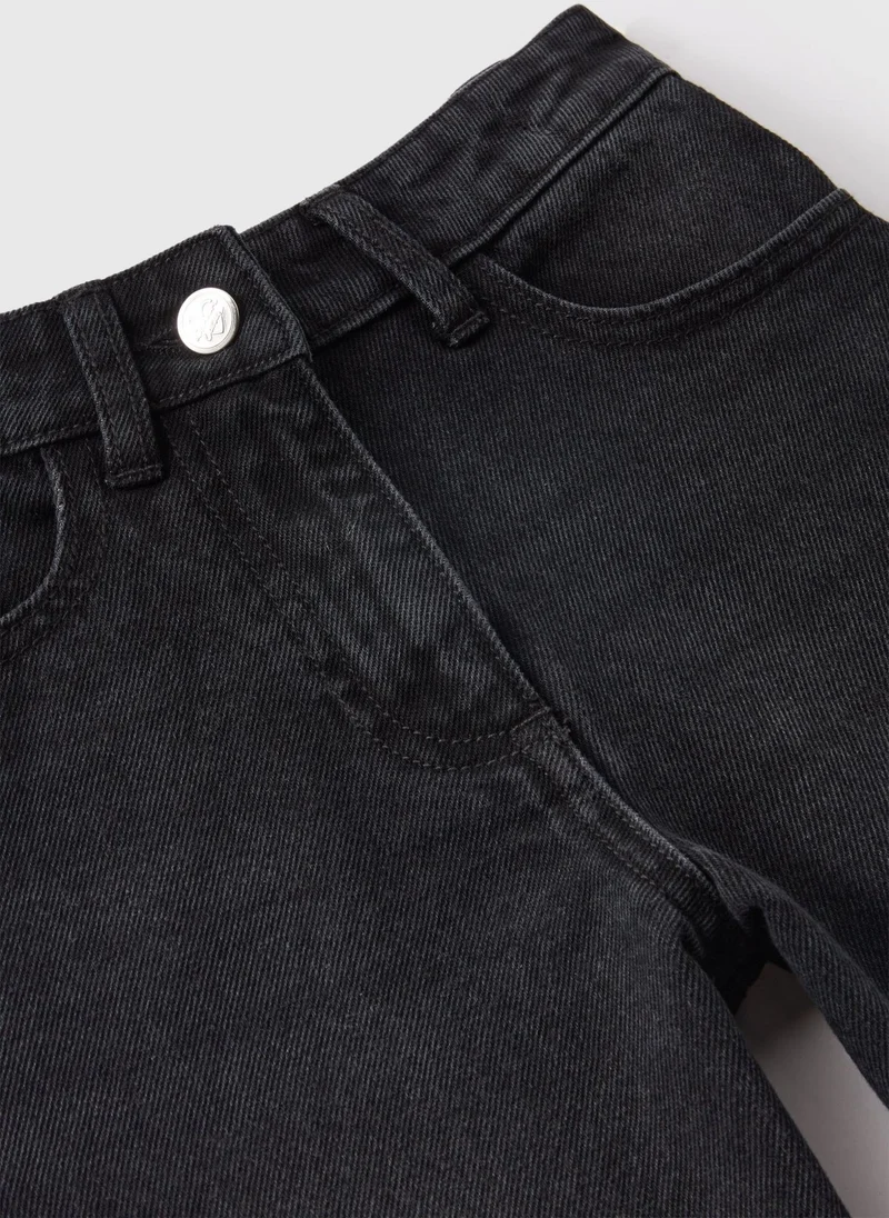 Matalan Girls Black Wide Leg Jeans
