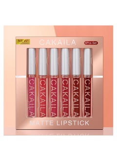 CAKAILA 6-Piece Matte Waterproof Liquid Lipstick & Moisturizing Lip Lacquer Set  - Image 2