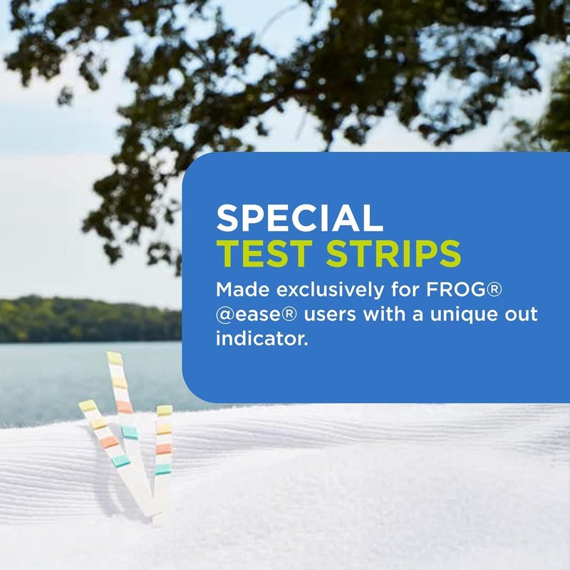 Frog @Ease Test Strips for Hot Tubs and Swim Spas - Test Strip with Out Indicator for @Ease SmartChlor Cartridges, pH, Total Alkalinity and Total Hardness - 30 Test Strips - Image 5