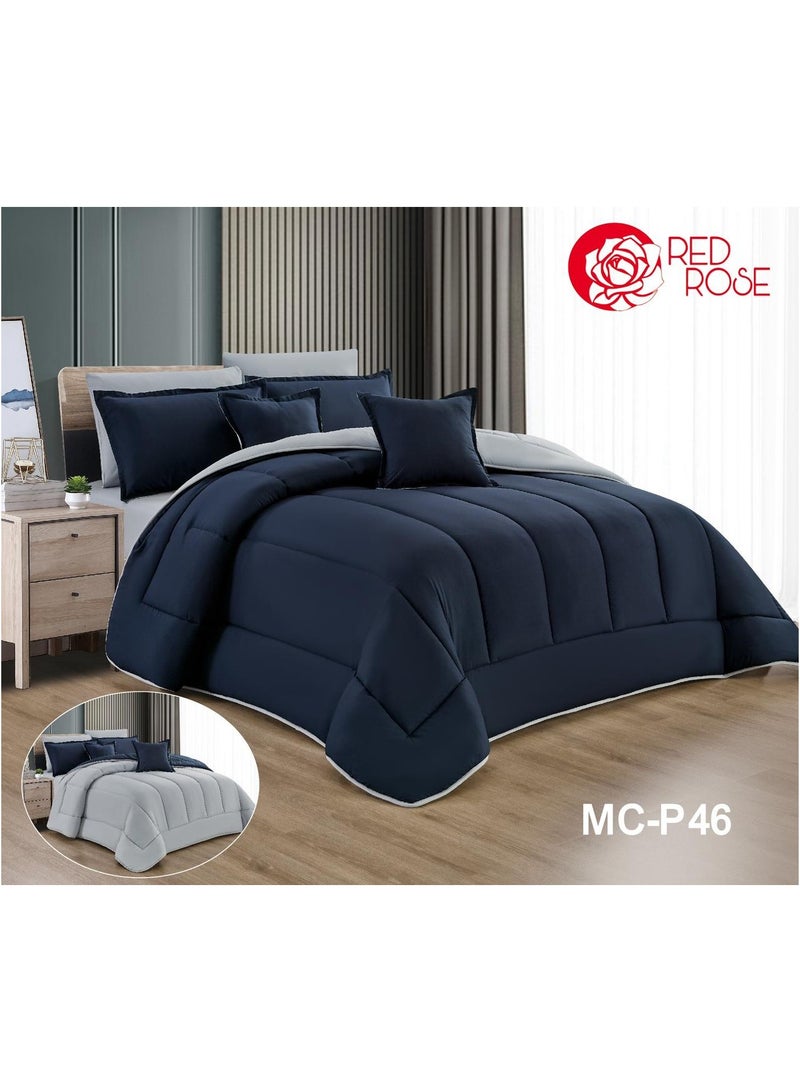 Red Rose Double quilt set, two-sided mattress, consisting of 8 pieces, microfiber, comforter size 240 by 260 cm - Image 1