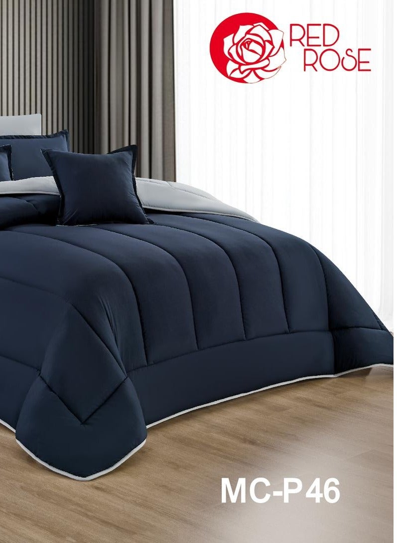 Red Rose Double quilt set, two-sided mattress, consisting of 8 pieces, microfiber, comforter size 240 by 260 cm - Image 2