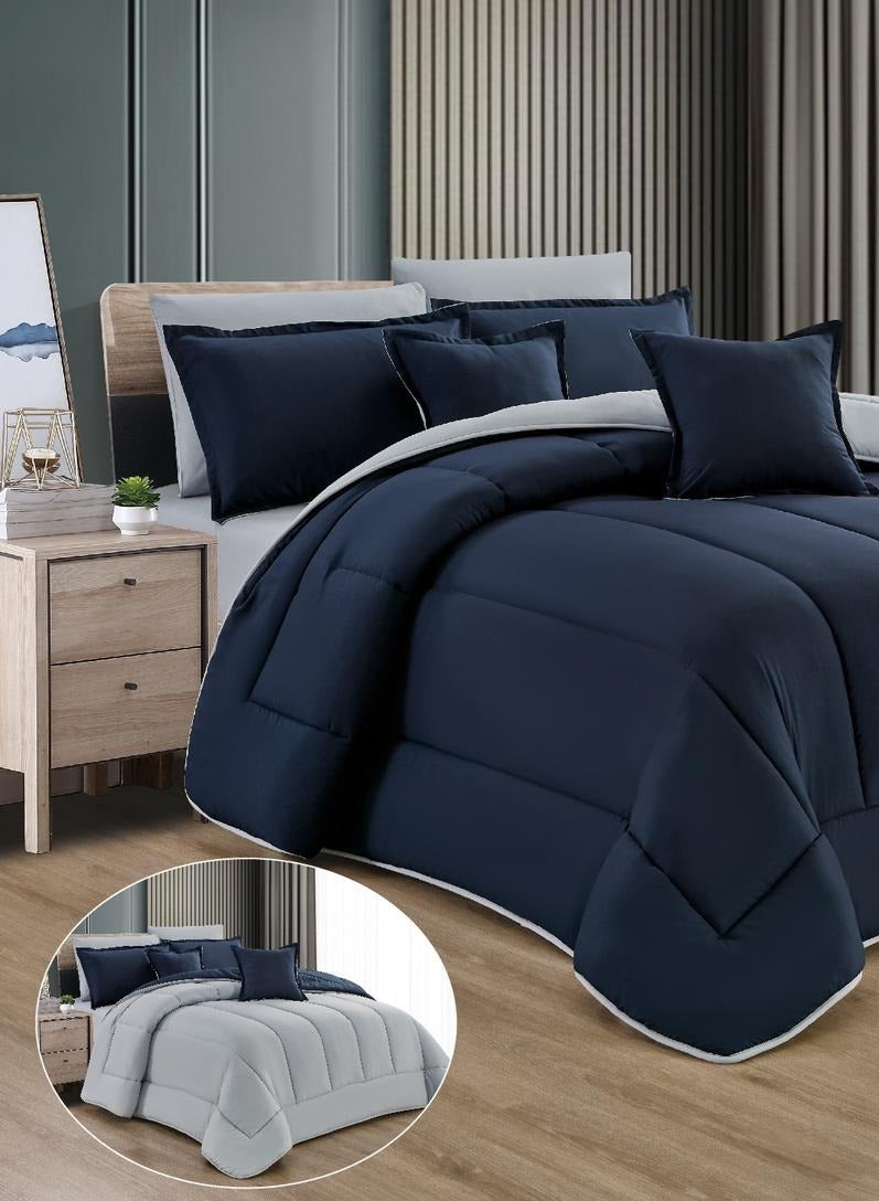 Red Rose Double quilt set, two-sided mattress, consisting of 8 pieces, microfiber, comforter size 240 by 260 cm - Image 3