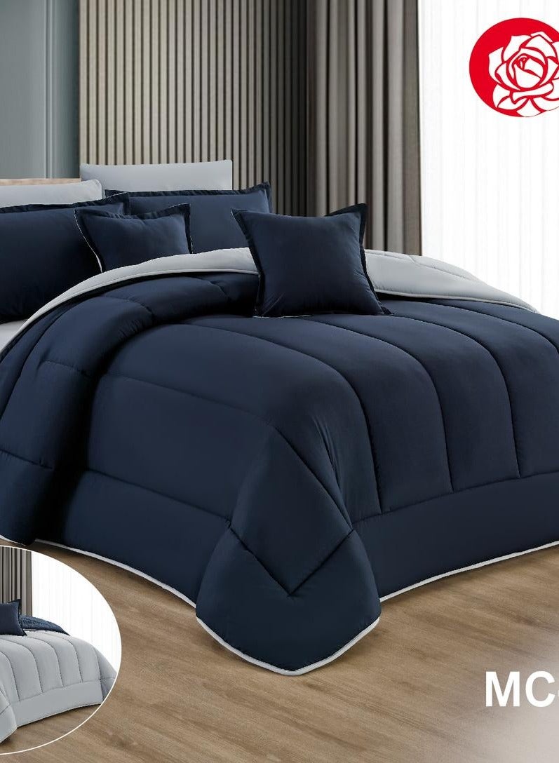 Red Rose Double quilt set, two-sided mattress, consisting of 8 pieces, microfiber, comforter size 240 by 260 cm - Image 4
