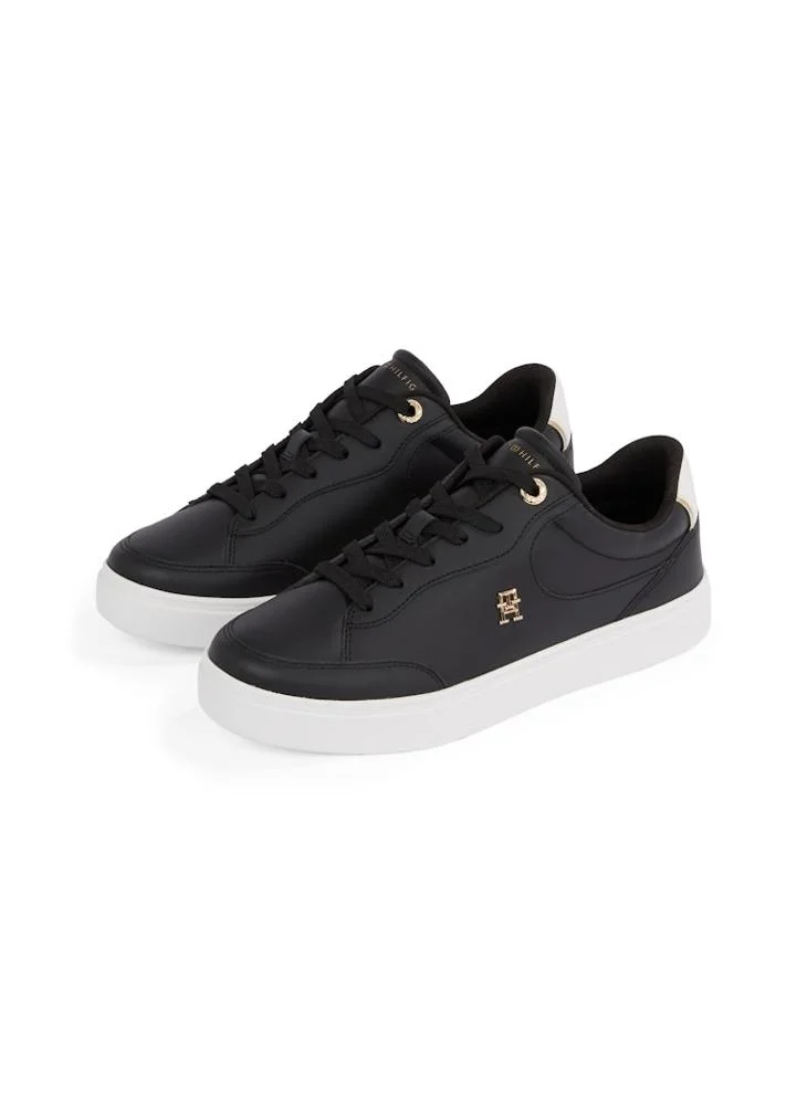تومي هيلفيغر Logo Detail Lace Up Low Top Sneakers