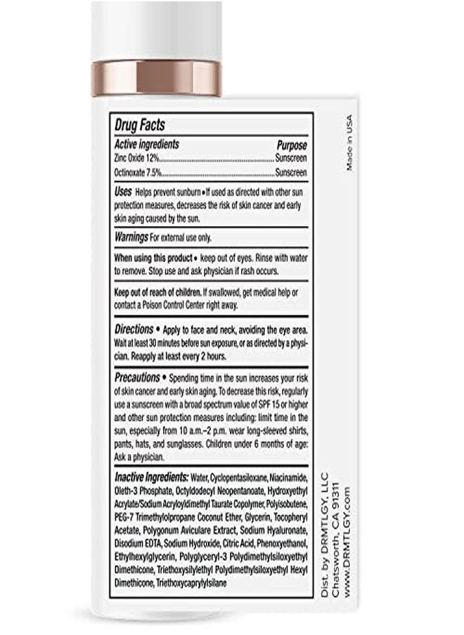 DRMTLGY - Anti Aging Clear Face Sunscreen And Facial Moisturizer With Broad Spectrum Spf 45. Oil Free, Zinc Oxide Sunscreen For Sensitive Skin And Acne Prone Skin. - Image 1