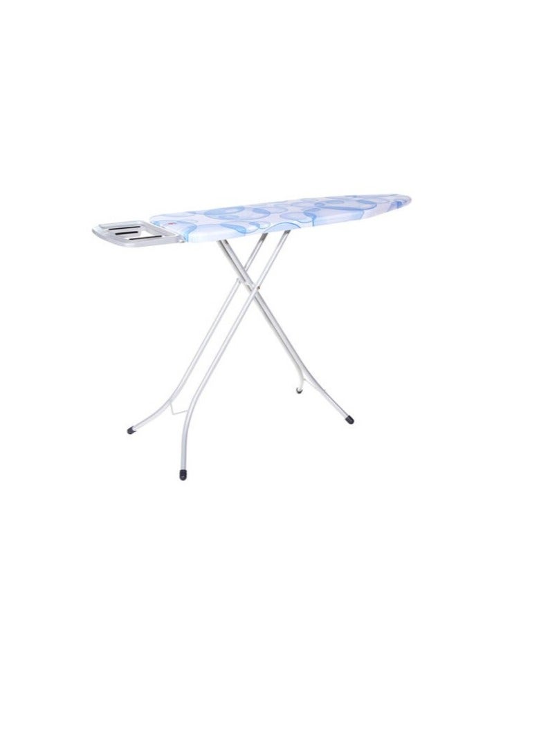 PROMASS High-Quality Foldable Portable Ironing Board With Steam Iron Rest Blue/White 110x34cm  - Image 1