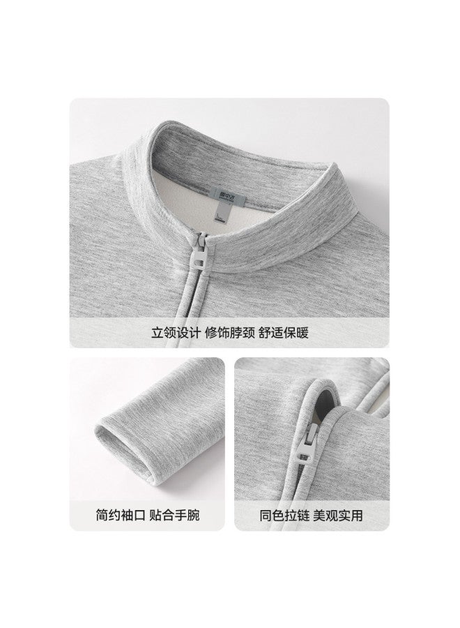 Flying in the snow Stand Collar Sweatshirt Women Autumn Winter Comfortable Warm Daily Casual Versatile Slimming Cardigan Coat - Image 5