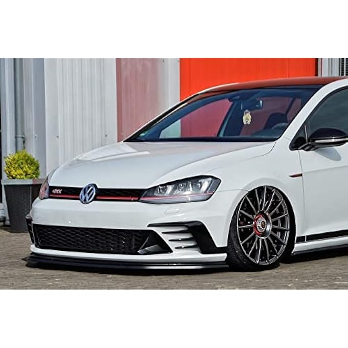 Black Gloss Front Bumper spoiler/skirt/valance For Golf 7 GTI Clubsport 2016-2020