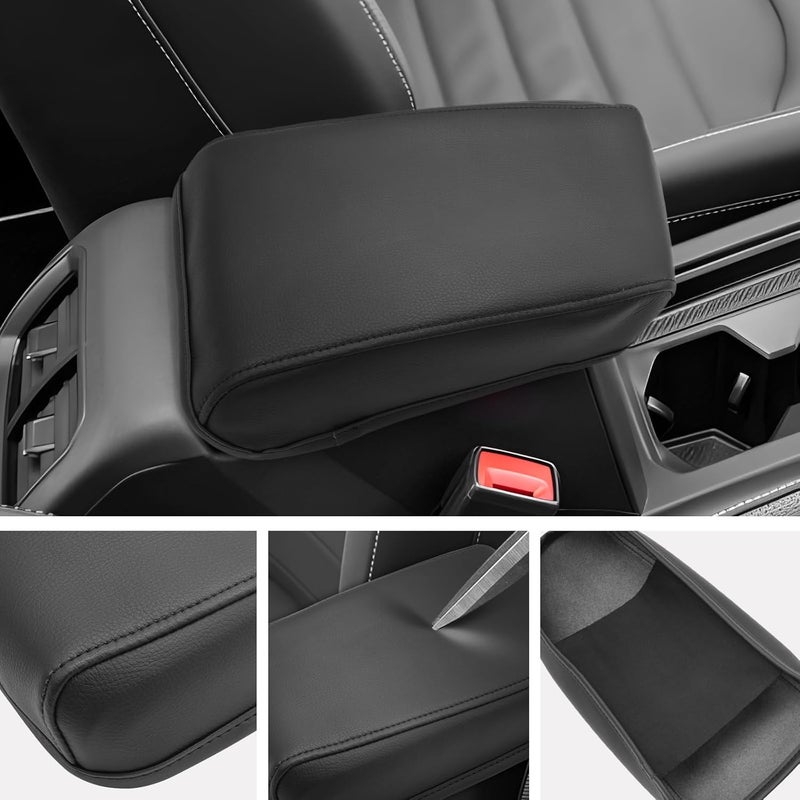 SXCY غطاء مسند ذراع جلد أسود SXCY لسيارات VW Taos/Tiguan - Image 3