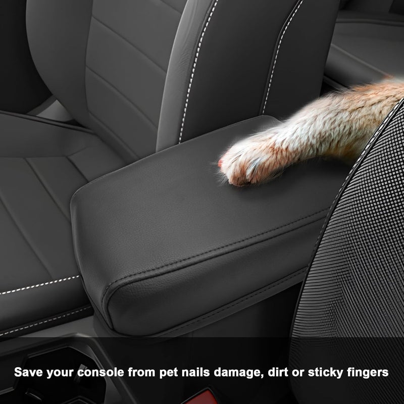SXCY غطاء مسند ذراع جلد أسود SXCY لسيارات VW Taos/Tiguan - Image 4