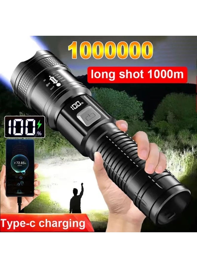 Portable Rechargeable LED Flashlights High Power Flashlight Telescopic Zoom Torch Lamp Outdoor Camping Fishing - Image 2