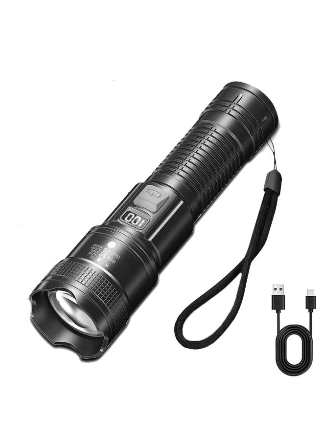 Portable Rechargeable LED Flashlights High Power Flashlight Telescopic Zoom Torch Lamp Outdoor Camping Fishing - Image 1