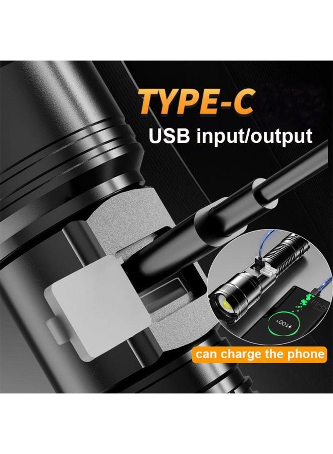 Portable Rechargeable LED Flashlights High Power Flashlight Telescopic Zoom Torch Lamp Outdoor Camping Fishing - Image 5