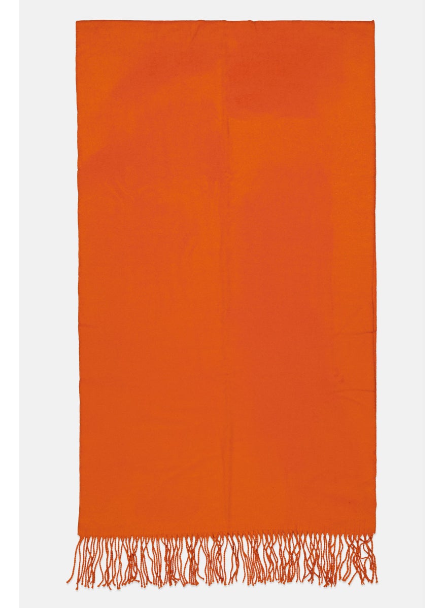 s.Oliver Women Textured Scarves 204 x 62 cm, Orange  - Image 2
