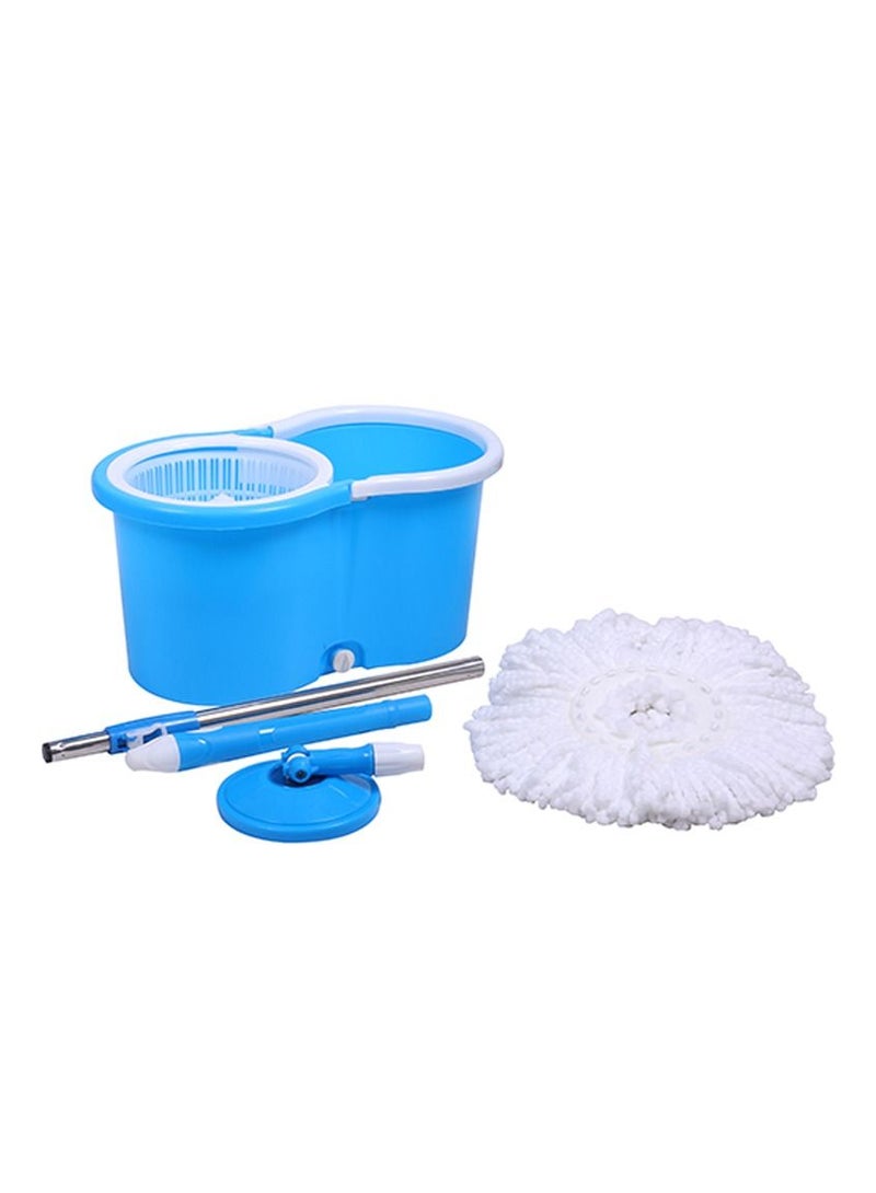 2 Drives Easy Life 360 Rotation Spin Mop With Stainless Steel Basket And Spinning Mop Bucket Magic Spin Dust Mop Blue - Image 1