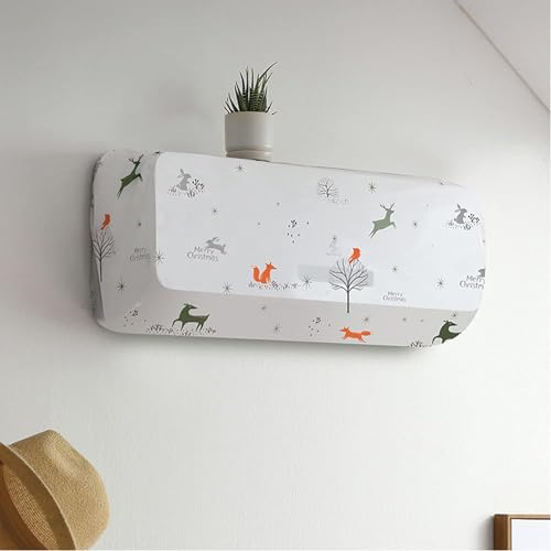 Kriva Air Conditioning Dust Cover Waterproof Folding Ac Cover Adjustable Elastic Stretchable Cover(1Pc, Multidesign, 110cm x 33cm x 31cm) - Image 3