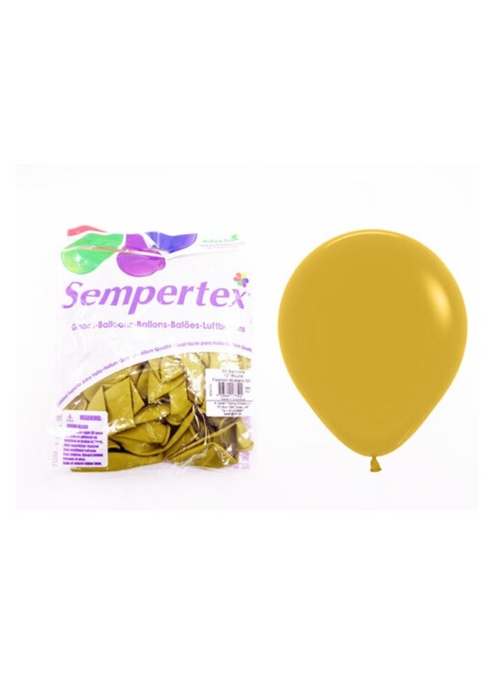 سيمبرتكس 50 قطعة من سمبرتكس، بالونات دائرية مقاس 30.48 سم، خردل عصري - Image 2