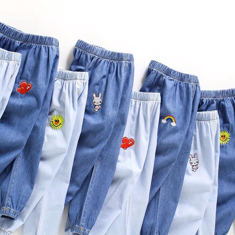 Children'S Clothing Korean Style Kidsren'S Jeans Boys' Breathable Pants Girls' Denim Anti-Mosquito Pants Pure Cotton Category A - Image 5