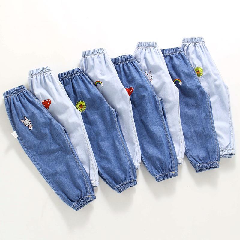 Children'S Clothing Korean Style Kidsren'S Jeans Boys' Breathable Pants Girls' Denim Anti-Mosquito Pants Pure Cotton Category A - Image 3