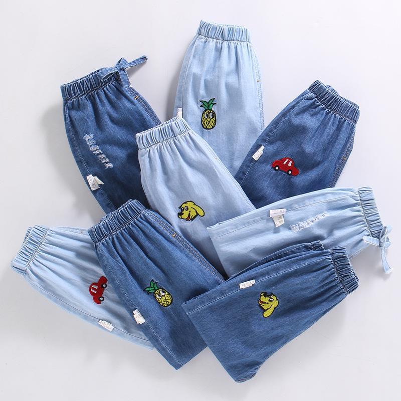 Children'S Clothing Korean Style Kidsren'S Jeans Boys' Breathable Pants Girls' Denim Anti-Mosquito Pants Pure Cotton Category A - Image 2