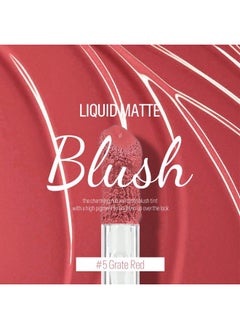 KYDA Liquid Blush, Matte Tinted for Cheeks, Lasting Dewy Finish, High Pigment Soft Creamy Blush, Blendable Lightweight Cover-Grate Red  - Image 2