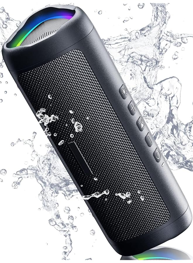 Excefore Bluetooth Speaker With Hd Sound Portable Wireless Ipx5 Waterproof Up To 24H Playtime Tws Pairing Bt5.3 For Home Party Outdoor Beach Electronic Gadgets Birthday Gift Black - Image 1