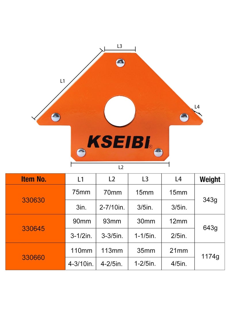 KSEIBI Magnetic Welding Stand 3”25 lbs, Strong Magnetic Metal Working Tools and Equipment Workshop, Welder Magnets, Welding Clamps , for Pipe and Sheet Metal Welding/ Welding Accessories for Metalworking. - Image 5