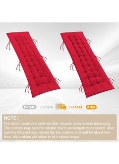 aeTHEric aeTHEric Garden Bench Velvet Cushion 23 Seater Garden Chair Pad Porch Swing Chair Cushion Bench Seat Pad Mat Furniture Pad for Garden Patio 59x19inch  - Image 3