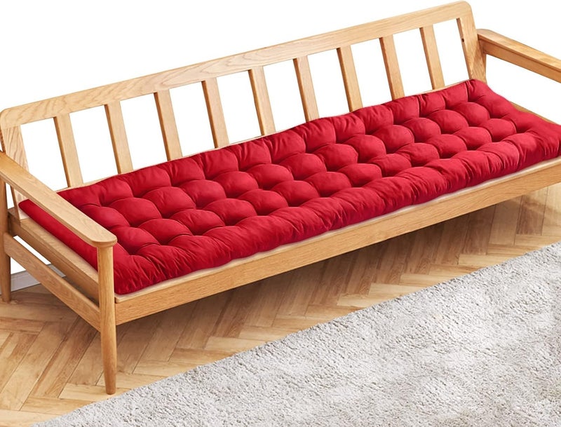 aeTHEric aeTHEric Garden Bench Velvet Cushion 23 Seater Garden Chair Pad Porch Swing Chair Cushion Bench Seat Pad Mat Furniture Pad for Garden Patio 59x19inch  - Image 1
