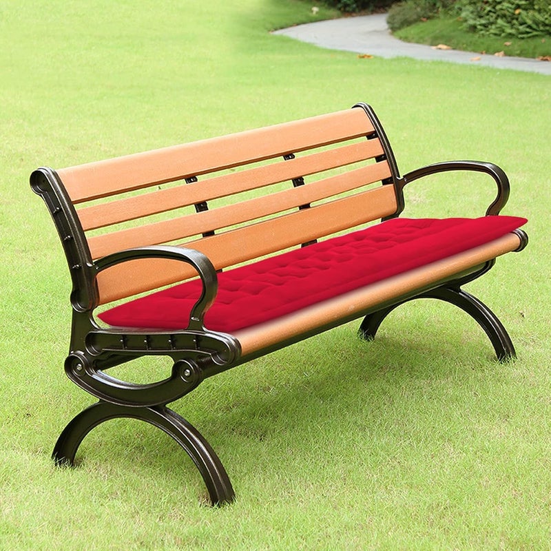 aeTHEric aeTHEric Garden Bench Velvet Cushion 23 Seater Garden Chair Pad Porch Swing Chair Cushion Bench Seat Pad Mat Furniture Pad for Garden Patio 59x19inch  - Image 5