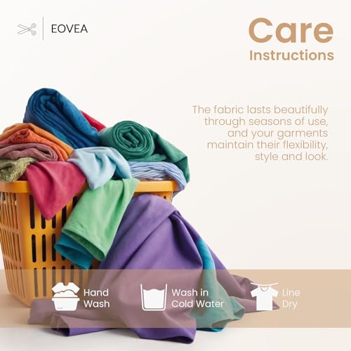 EOVEA - Nylon Spandex Fabric - Matte Tricot - 80% Nylon, 20% Spandex Swimwear Fabric - 4 Way Stretch Material for Activewear, Dance, Swimsuits, Yoga |Beige, 2 Yard - Image 4