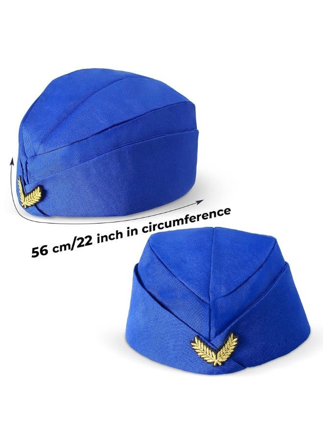 Keymall Kids Flight Attendant Accessories Set Stewardess Air Hostess Hat for Girls Career Dress Up Cosplay Halloween Costume - Image 2