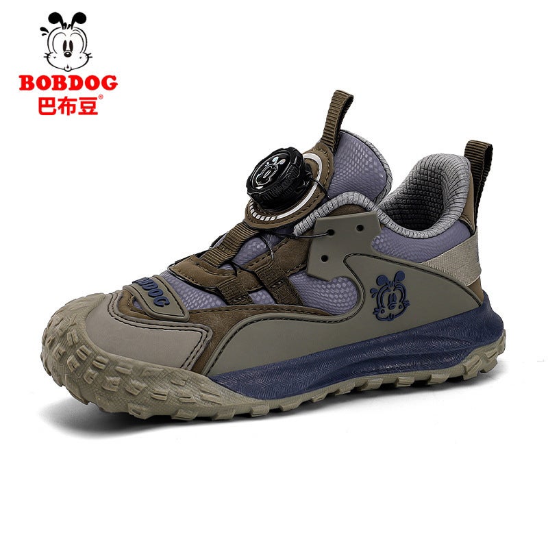Babu Bean Boys Shoes Zhongda Children Casual Shoes Leather Waterproof Sneaker Fleece-Lined Cotton Shoes For Boys - Image 1